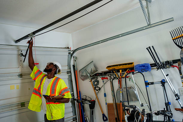 Professional Garage Door Panel Replacement technician working in Roselle, NJ